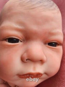 REBORN Baby SEE VIDEO, CHILD`S doll Artist BROWN EYES + GIFTS. BOX OPENING GHSP