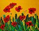 Red Flowers Signed Original Oil Painting On Canvas Impressionist Thrterhr