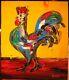 Rooster Painting Abstract Modern Art Contemporary Reghrth