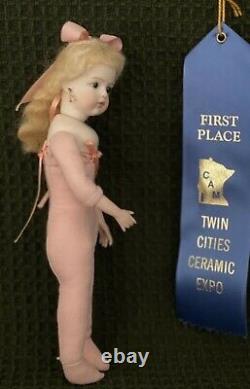 Rare 8 BRU Jne 6 Antique Reproduction French Doll w Trunk Artist Kathy Johnson