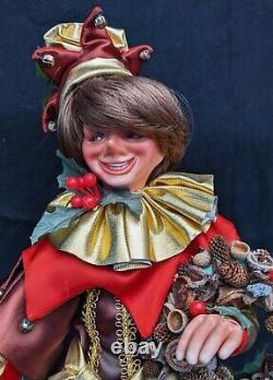 Rare OOAK Porcelain TITA VARNER Holiday Jester Artist Doll with$400 tag