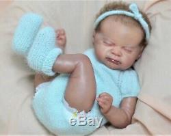 Reborn Azalea, a beautiful ethnic baby doll, artist Olga Konovnina, cute childre