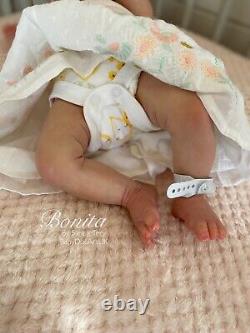 Reborn Baby Girl Doll Bonita COA Phil Donnelly by UK Artist Sara Jeffery NEWBORN