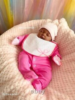Reborn Baby Girl Doll Paige, 18 ethnic reborn doll by UK Artist BabyDollArtUK