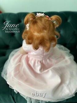 Reborn Baby Girl Doll Toddler June (COA LARGE 7 month 11lb 26) by UK Artist