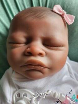 Reborn Baby doll Artist of 11yrs CHICKYPIES GHSP. Bi racial AISHA Textured Skin