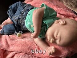 Reborn baby doll, pre-owned, 19.5 inches, artist painted
