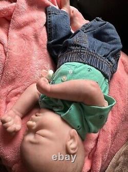 Reborn baby doll, pre-owned, 19.5 inches, artist painted