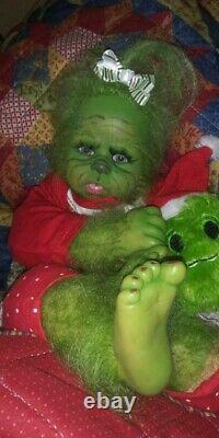 Reborn hybrid GREEN CHRISTMAS YETI BABY ARTIST doll alternative mythical GRINCH