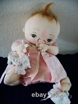 Shackelford Ooak Orig Soft Sculpt Thumbsucker Baby Doll, Annalee, Auburn Topknot