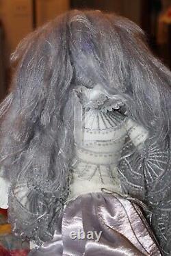 Silvery Moon Goddess Doll with Owl Sidekick-OOAK