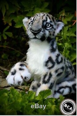 Snow leopard Realistic wild cat collectible animal / I accept layaway