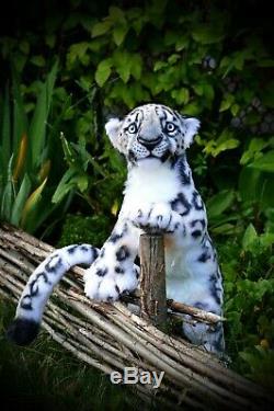 Snow leopard Realistic wild cat collectible animal / I accept layaway