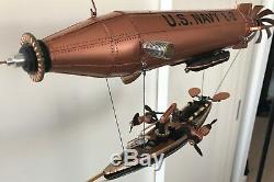 Steampunk Airship, 38 inch long, one of a kind, handmade