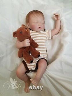 Super Cute Sleeping Reborn Baby Boy, 4lbs 7oz, 18, Artist Victoria Davidson