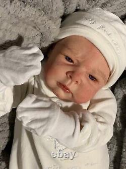 Sweet Reborn Baby GIRL Doll MARY was NOELLE Adrie Stoete COMPLETED COA
