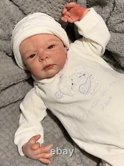 Sweet Reborn Baby GIRL Doll MARY was NOELLE Adrie Stoete COMPLETED COA
