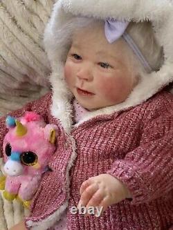Sweet Reborn Baby GIRL Doll RHIANNON Was Playful Sage 4M Realborn COMPLETED Coa