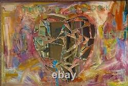 Symbolic Abstract Art 24X36 Nino Pippa Oil Painting This Is a Work of Heart