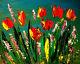 Tulips By Kazav Abstract Modern Canvas Original Oil Painting 4eytjfg0gr