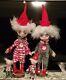 Two Lulu Lancaster Ooak One Of A Kind Handmade Art Dolls Christmas Male Boy Elfs
