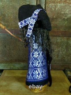 Tall 19 Primitive Halloween Artist Made OOAK Folk Art Needle Felted Wool Witch