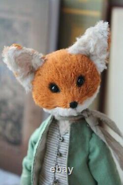 Teddy Handmade Interior Toy Collectable Gift Animal Doll OOAK Fox Decor
