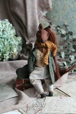 Teddy Handmade Interior Toy Collectable Gift Animal OOAK Horse Coat Doll Decor