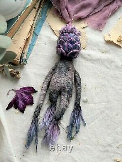 Teddy Handmade Interior Toy Collectable Gift Flower Artichoke Doll OOAK Plant