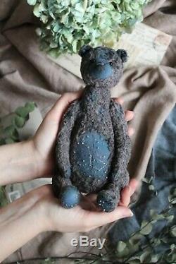 Teddy Handmade Toy Collectable Gift Animal Doll OOAK Star Bear Starry Sky Night