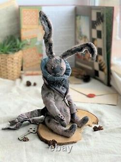 Teddy Handmade Toy Gift OOAK Doll Bear Rabbit Hare Bunny Alice in Wonderland