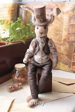 Teddy Handmade Toy Gift OOAK Doll Bear Rabbit March Hare Bunny