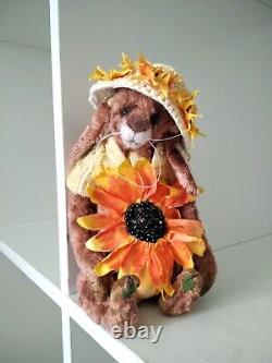 Teddy Rabbit Sunflower Teddy OOAK by Voitenko Ukraine