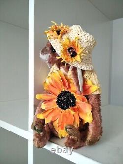 Teddy Rabbit Sunflower Teddy OOAK by Voitenko Ukraine