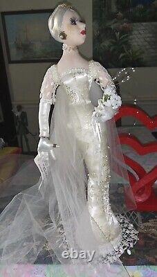 Unique OOAK Custom Hand Made Fabric Bride Doll Mary Alice Made In Texas 21