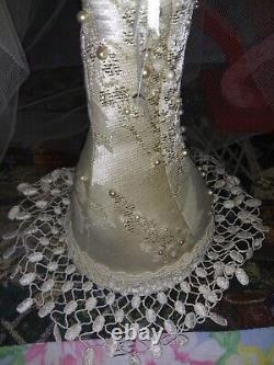 Unique OOAK Custom Hand Made Fabric Bride Doll Mary Alice Made In Texas 21