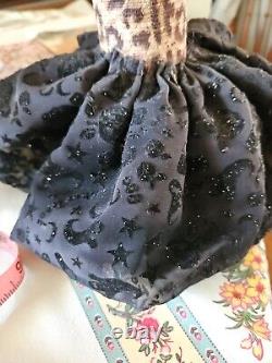 Unique Vtg OOAK Custom Hand Made Cloth Glamorous Budouoir Doll 22