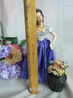 VINTAGE 1975 sculpted OOAK artist MARY DOLL GYPSY Victorian PEASANT rare 11