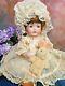 Vintage Artist Signed Doll All Porcelain Bisque 12 Handmade Victorian Dress