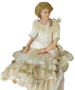 VTG Gillie Charlson Large Wax Doll Princess Bride Diana 29 UK Artist As-Is TLC
