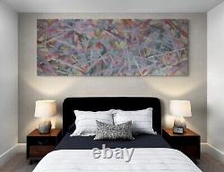 Very Large Long Abstract Art Decor Home Style Painting Beautiful 7 Feet Ft Ooak