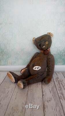 Very old bear Retro style Vintage teddy bear Stuffed bear Vintage toy