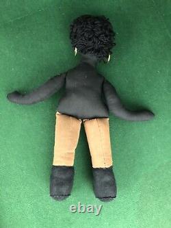 Vintage African American Cloth Rag Doll Primitive Folk Art Handmade 16 Doll
