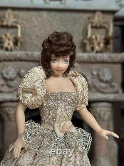 Vintage Artisan Miniature Dollhouse Jacqueline Polier French Porcelain Doll OOAK