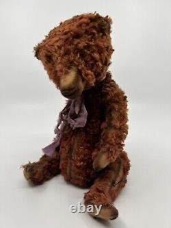 Vintage Artist Mohair 11.5 Bear Jointed Weighted Handmade Dyed Hand Sewn OOAK