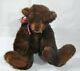 Vintage Brown Mink Recycled Fur Artist Handmade Teddy Bear Ooak 9 By 17 Tall