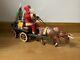 Vintage German Style Santa With Wagon And Ox Handmade By Voni Artist Ooak Signed