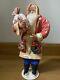 Vintage German Style Santa With Wreath Satchel Handmade Signed By Voni Artist Ooak