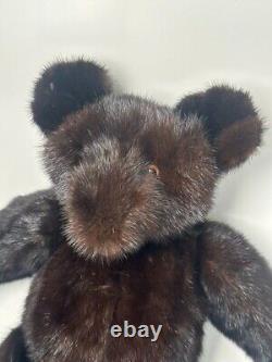 Vintage Mink Coat Repurposed Handmade OOAK Teddy Bear- moveable joints