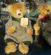 Vintage Mohair Teddy Bear Artist Kathy Mullin Wool Suit 14 Rare Bent Armleg Cat